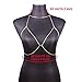 Sexy Sequins Bra Body Chain Bikini Shiny Luxury Harness Necklace Body Jewelry for Wedding Beach Body Accessories (Gold)