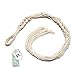 Mkono Macrame Plant Hangers Indoor Outdoor Hanging Planter Basket Cotton Rope 4 Legs 41 Inch, 2 Pack, Ivory