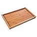 Tealyra - Bamboo Serving Tray 11.6in x7.5in - Gongfu Style Tea Tabletop - Wooden Breakfast Serving Plate - 29.5 x 19.5cm