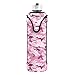 32 Oz Glass Water Bottle With Insulated Carry Sleeve Reusable Time Marked Eco Friendly BPA Free Drink More Water Comes With 2 Stainless Steel Lids - Hydrate Maxx (Pink Camo)