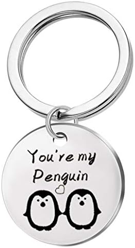 NYAOLE You're My Penguin Pendant Keychain Jewelry Accessories for Women and Men Daily Use Valentine's Day Gift