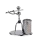 Metal Iron Pen Container Holder Pencil Cup Iron Art Music Figure~Home Office Desk Decor Gift Perfect Father's Day Gift(C73 Flute)