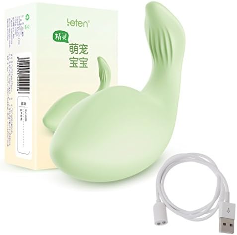 Usdepant Jump Egg Intelligent Massager Wireless Smart App Bluetooth Controlled Silicone Kegel Double Vibration (Green Elf)