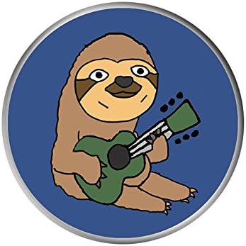 Cell Phone Holder, Expanding Grip Stand Pop Mount Socket for iPhone, iPad, Samsung - Funny Sloth Playing Guitar Art