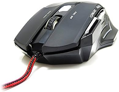 9D Wired USB Gaming Mouse Changeable 2000 DPI for Dota LOL - Black