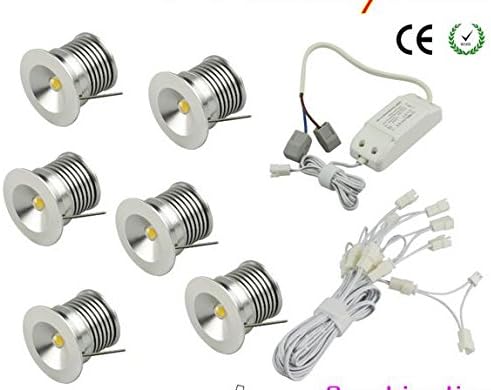 Ondenn LED Downlight Bridgelux Chip Waterproof Ip65 Iisolation Driver Dimmable LED Cabinet Light 6pcsx3W Mini Lamp 25mm 6pcs/Set New Design Warm White 2700K-3500K