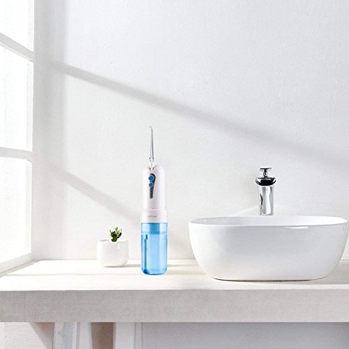 Eurobuy Dental Water Flosser Cordless,Teeth Cleaner,Oral Irrigator Professional Rechargeable Portable Dental Gum Flosser with 5 Jet Tips for Home,Travel,Adults,Kids,Oral & Nose Care