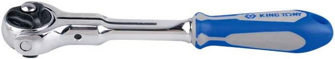 KING TONY 2752-06G 1/4" Drive Alloy Steel 72 Teeth Reversible Ratchet, 150 mm Length, Pack of 6, Mehrfarbig/Meereswellen (Ocean Tides)