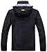 wantdo Men's Breathable Rain Jacket Mesh Lined Hiking Coat Sportswear Black XL