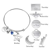 DAYHAO Inspirational Bracelet, Motivational Bracelets, Faith Bracelet with Creative Charms