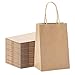 Halulu Brown Kraft Paper Bags - Gift Party Bags with Handles - 25pc 5"x3.75"x8" Shopping Bags primary