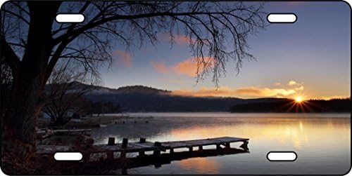 Dock on Lake License Plate Sunset Custom Plate US Seller