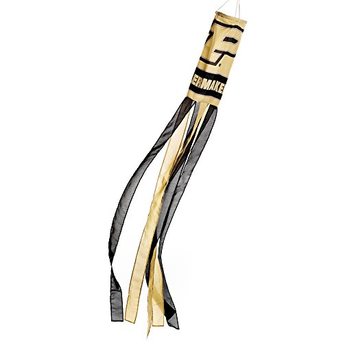 NCAA Purdue Boilermakers Wind Socks, One Size, Gold/Black