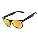 WearMe Pro - Square Retro Classic Mirrored Lens Women and Men Style Frame Sunglasses