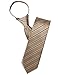 H2H Mens Comfortable Zipper Shine Stripe Patterned Neck Tie Beige OneSize (KMANT0104)