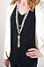 Sarah Women's Layered Pearl Fashion Lanyard with Tassel Pendant