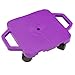 Cosom 12 Inch Plastic Childrens Scooter Board With 2 Inch Ultra-Glide Nylon Casters and Safety Guards for Physical Education Class, with Safety Handles, Sitting Scooter Board