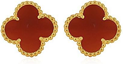 18k Gold Plated Brass Fashion Women Stud Earrings Jewelry