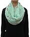 Lina & Lily Unicorns Print Women's Girls Infinity Scarf Lightweight (Mint Green)