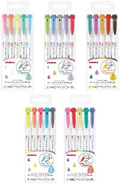 Amazon ゼブラ 蛍光ペン マイルドライナーブラッシュ 全25色セット 蛍光 文房具 オフィス用品