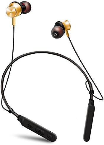 WWSUNNY Neckband Bluetooth Wireless In-Ear Headphones Waterproof Sweatproof Foldable Sport Earphones Bluetooth and Built-in Microphone for Volume Control for Apple, Samsung, Sony, Huawei, etc