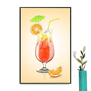 Framed Red Wine Home Artwork for Living Room Bedroom