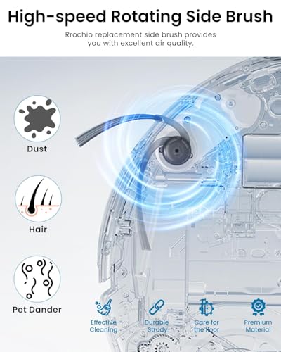roborock Zero-Tangling Side Brushes Replacement for Qrevo Edge 2/5AE/Qrevo C Pro/Q10 VF/Q10 VF+/Q7 TF/Q7 TF+/Qrevo Curv/Qrevo Curv 2 Pro/Saros 10/QR 798/Qrevo L Pro/Saros 20/Saros 20 Sonic
