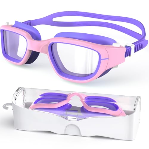 Zeligerstar Kinder-Schwimmbrille, Anti-Beschlag, UV-Schutz, kein Auslaufen, breite Sicht, für Kinder, Jungen, Mädchen