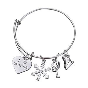 Infinity Collection Figure Skating Bracelet, Ice Skating Jewelry, Ice Skate Charm Bracelet – Perfect Figure Skating…