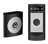 (2020 Updated) Napok Wireless Intercom Doorbell for Home, Wireless Voice Doorbell Support Two Way Voice Intercom for Home and Office, One Transmitter with Two receivers for Elderly Black H7A