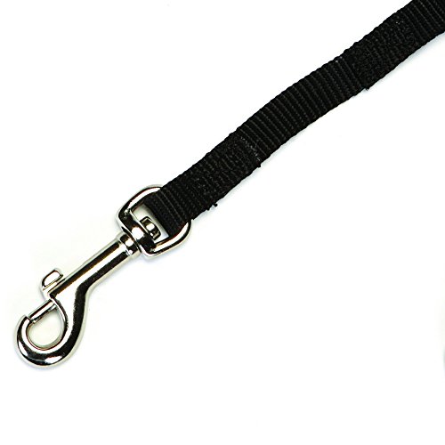 Guardian Gear 12" Nylon 3-Way Medium Dog Coupler with Nickel-Plated Swivel Clip, Black