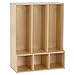 ECR4Kids Streamline 3-Section Toddler Coat Locker with Bench, Kids Furniture, Natural