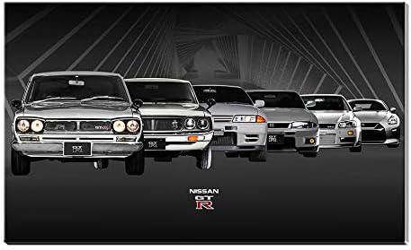 Karen Max Creative GTR R35 Nissan Giclee Prints Canvas Paintings Wall Art Sports Racing Car Landscape Prints Poster, Decor Home Gift (No Frame,40 x 60 cm)