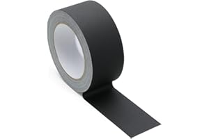 SICCOMA Cloth Bookbinding Repair Tape Matte Book Repair Tape 2 Inch by 33 Feet Self Adhesive Non Reflective Cloth Tape for Old Books Antique Books Daily Supplies (Black)