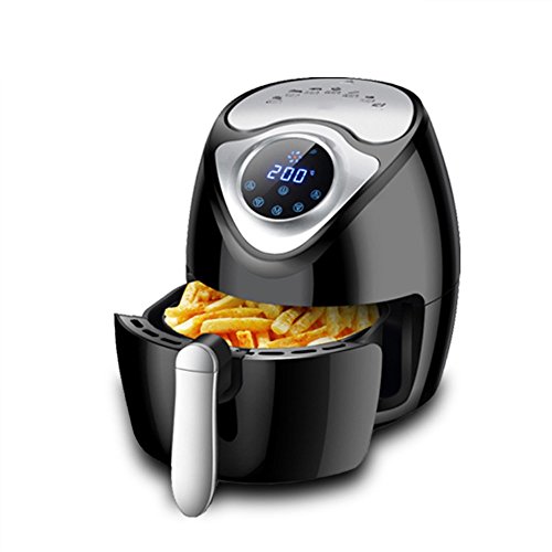 Click Here to See More Images VJUKUB Air Fryer for Healthy Fried Food 2.6 Litre Capacity Smart Touch Screen Electric Fryer Without Soot Large Capacity Fries Machine,Black