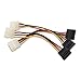 Cable Matters 3-Pack 4 Pin Molex to SATA Power Cable (SATA to Molex) - 6 Inches primary