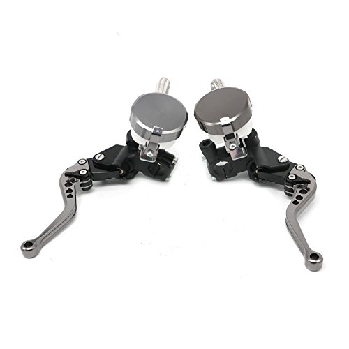 Motorcycle 7/8" Clutch Hydraulic Brake Levers Master Cylinder Oil Fluid Reservoir for Honda CB1000R 08-12 VFR750 91-97 VFR800 98-12 CBF1000 06-09