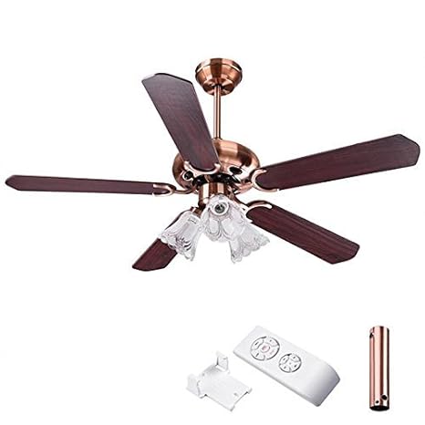Ampersand Shops Classic Antique Copper Ceiling Fan And Light 48