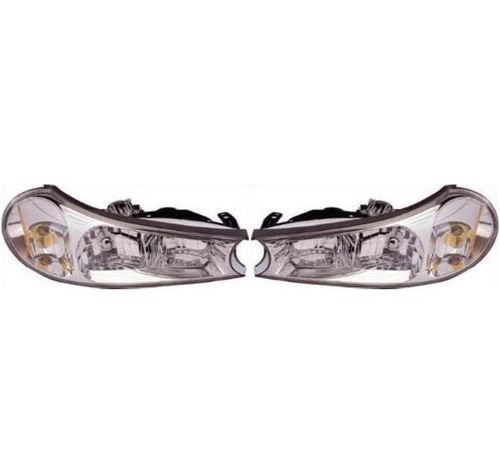 Fleetwood Revolution 2002-2007 RV Motorhome Pair (Left & Right) Replacement Front Headlights with Bulbs