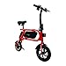 Swagtron 200W SWAGCYCLE Envy Steel Frame Folding Electric Bicycle e Bike w/Automatic Headlight – Reach 10 mph; 264 lbs Max Load - Red