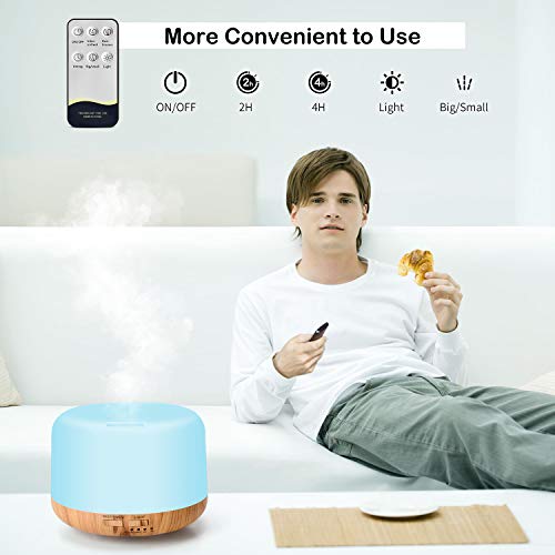 Himetsuya-300ml-Essential-Oil-Diffuser-Wood-Grain-Ultrasonic-Oil-Diffuser-Humidifier-Auto-Off-Quiet-Aroma-Cool-Mist-Diffuser-with-Remote-Control-Timer-7-Colors-Light-for-Baby-Bedroom-Office