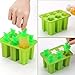Popsicle Molds - Silicone Ice Pop Molds Set of 6 Easy Release Popsicle BPA Free FDA Approved Ice Pop Maker(Green)