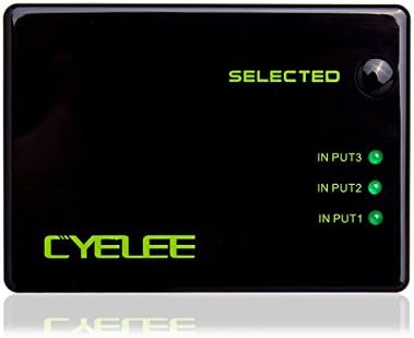 3 Port HDMI Switch with Remote Control and AC Power Adapter.3D 1080P, for Bluray, PVR/Netflix/Roku/Kodi Box, PS4/PS3, XboxOne/Xbox360