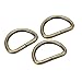 COTOWIN Non Welded Metal D Rings,Pack of 20 (Antique Brass, 3/4