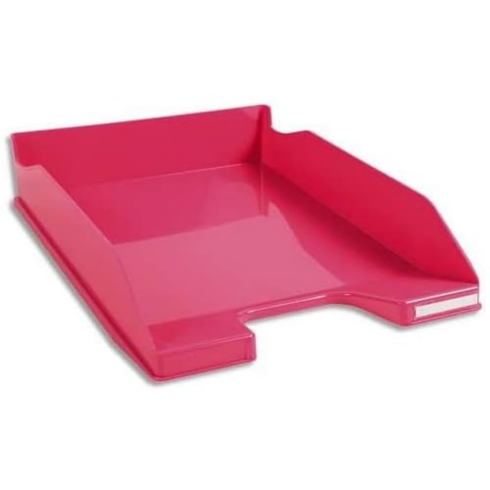 Exacompta - Ref 113284D - Iderama Collection - Letter Tray Combo Midi - 347 x 255 x 65mm in Size, Suitable for A4 Documents, Stackable, Holds Approx. 500 Sheets - Raspberry Glossy