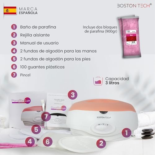 ® Baño de Parafina para Manos Maquina parafina que Alivia el Dolor Muscular y Artrosis Capacidad 3L Hidrata y Revitaliza tu Piel Incluye accesorios Premium para uso personal y profesional