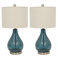 Décor Therapy MP1054 Table Lamp, Emerald Blue Green