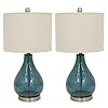 Decor Therapy MP1054 Table Lamp, Emerald Blue Green, 2 Count