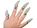 5X False Nail Clear Crystal Claw Paw Talon Finger Ring by NYKKOLA