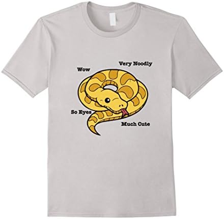 Men's Adorable Ball Python Snake Anatomy T-Shirt XL Silver